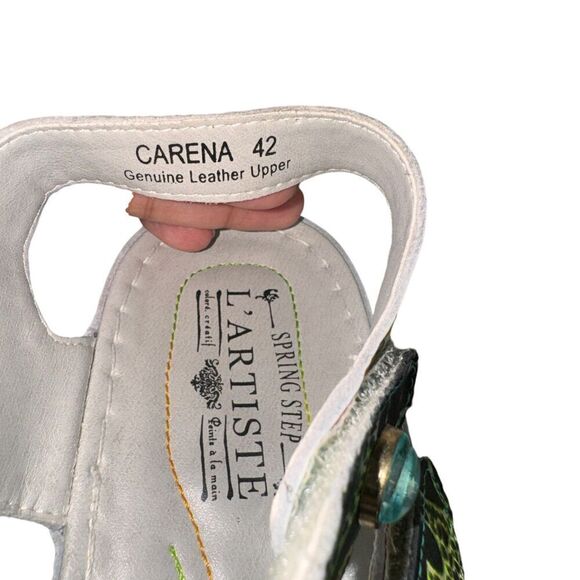 LArtiste Spring Step Carena Strapy Floral Wedge Sandals Women's Size 42 US 10 - Picture 2 of 6